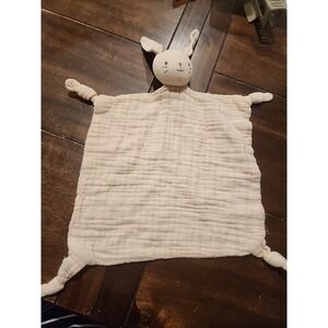 H & M Pink Easter Bunny‎ Rabbit Cotton Muslin Security Blanket Lovey plush baby